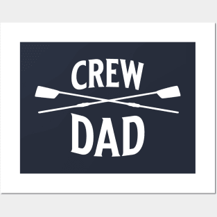 Crew Rowing Dad Sculling Vintage Crossed Oars Posters and Art